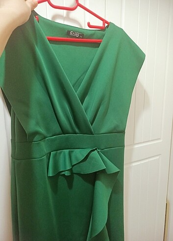 xxl Beden yeşil Renk Abiye elbise 