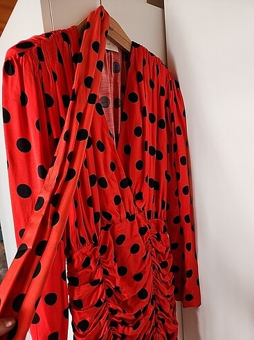 Puantiyeli mert aslan elbise - Görsel 8