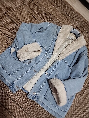 Top shop kürklü ceket - Görsel 5