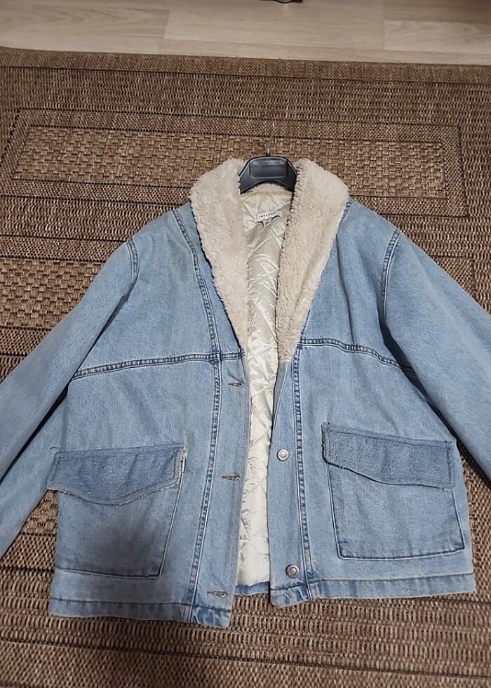 Top shop kürklü ceket - Görsel 2