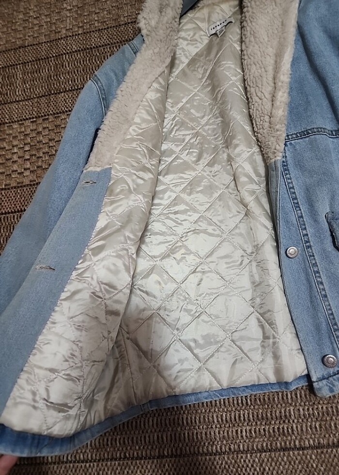 Top shop kürklü ceket - Görsel 4