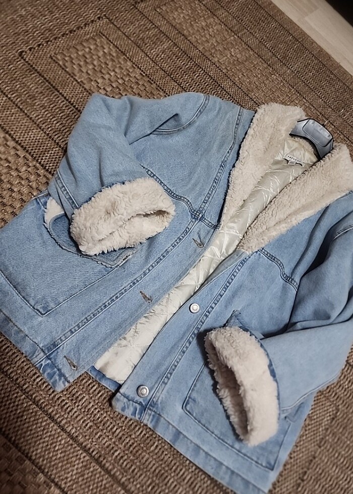 Top shop kürklü ceket - Görsel 5