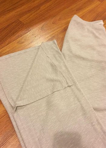 Gri Rahat Kesim Kadın Kumaş Pantolon - Görsel 2