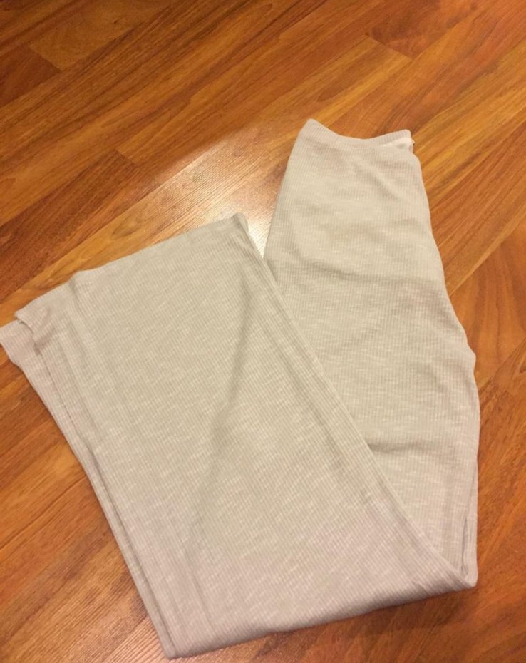 Gri Rahat Kesim Kadın Kumaş Pantolon - Görsel 3