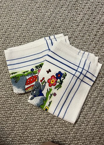 Nakışlı Vintage Çok Renkli Mutfak bezi - Görsel 2