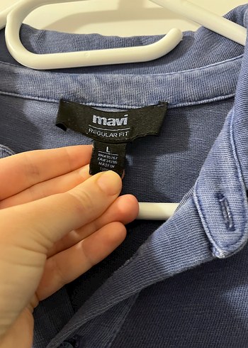 Erkek Mavi Denim Polo Tişört - Görsel 2