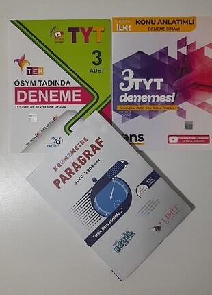 Kitap, deneme, soru bankası
