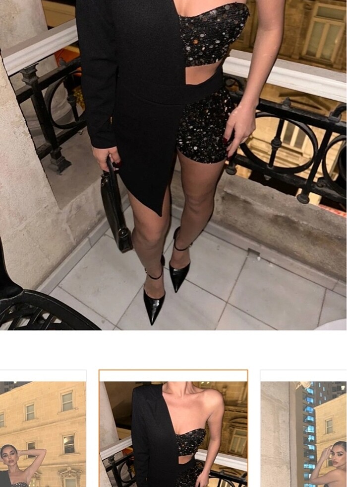 Şortlu Ceket Elbise - Görsel 4