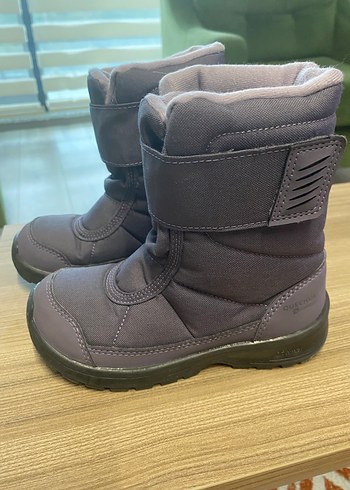 Kız Çocuk Gri Lastik Bot Velcro Kapatmalı