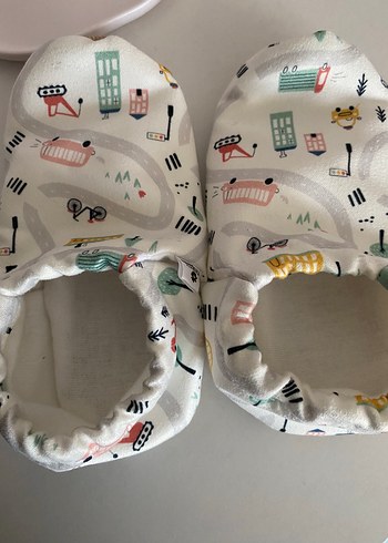 Beyaz Baskılı Bebek Patik - Görsel 6