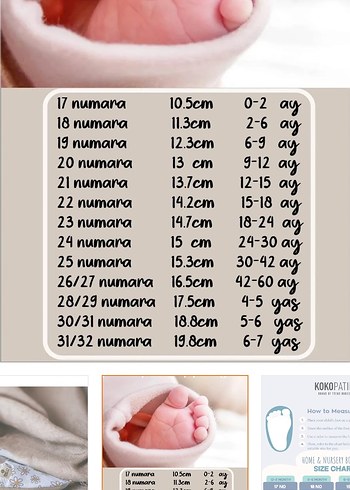 Beyaz Baskılı Bebek Patik - Görsel 7