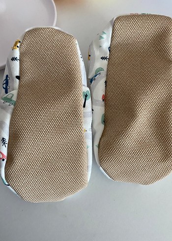 Beyaz Baskılı Bebek Patik - Görsel 4