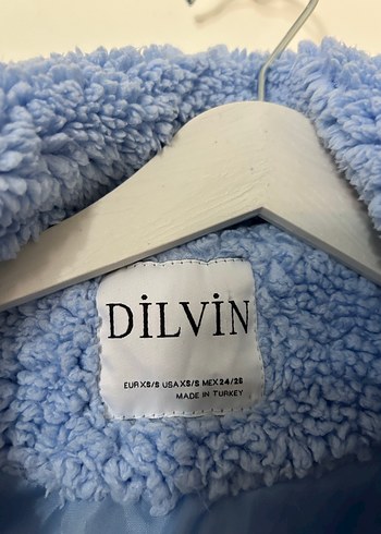 Dilvin Dilvin Mavi Düğmeli Midi Kadın Ceket