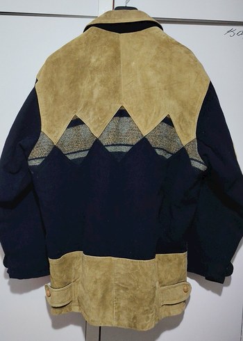 Vintage aztek Desenli süet Ceket - Görsel 2