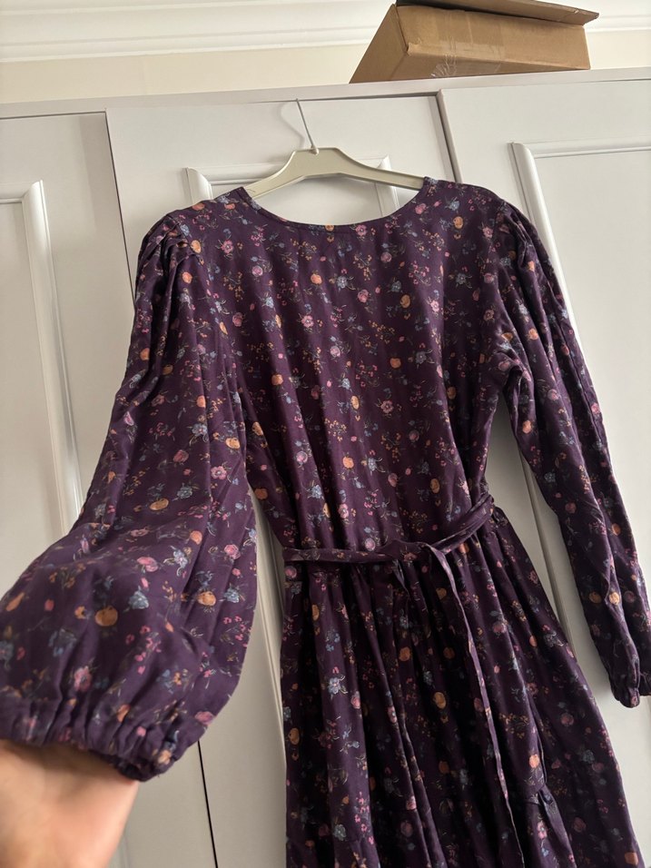 Bohem Uzun Mor Elbise - Görsel 2