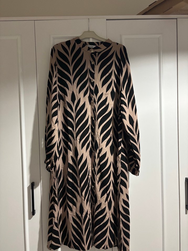 Kahverengi Zebra Desenli uzun tunik - Görsel 5