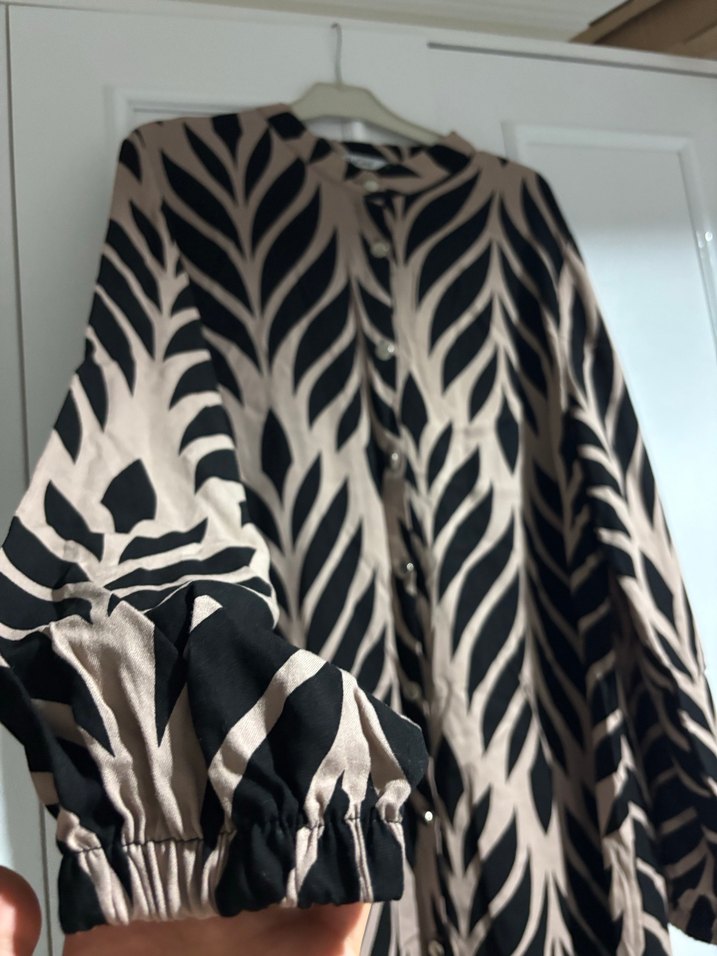 Kahverengi Zebra Desenli uzun tunik - Görsel 2