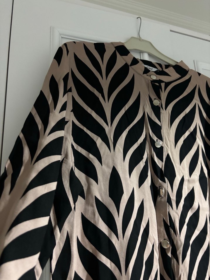 Kahverengi Zebra Desenli uzun tunik - Görsel 3