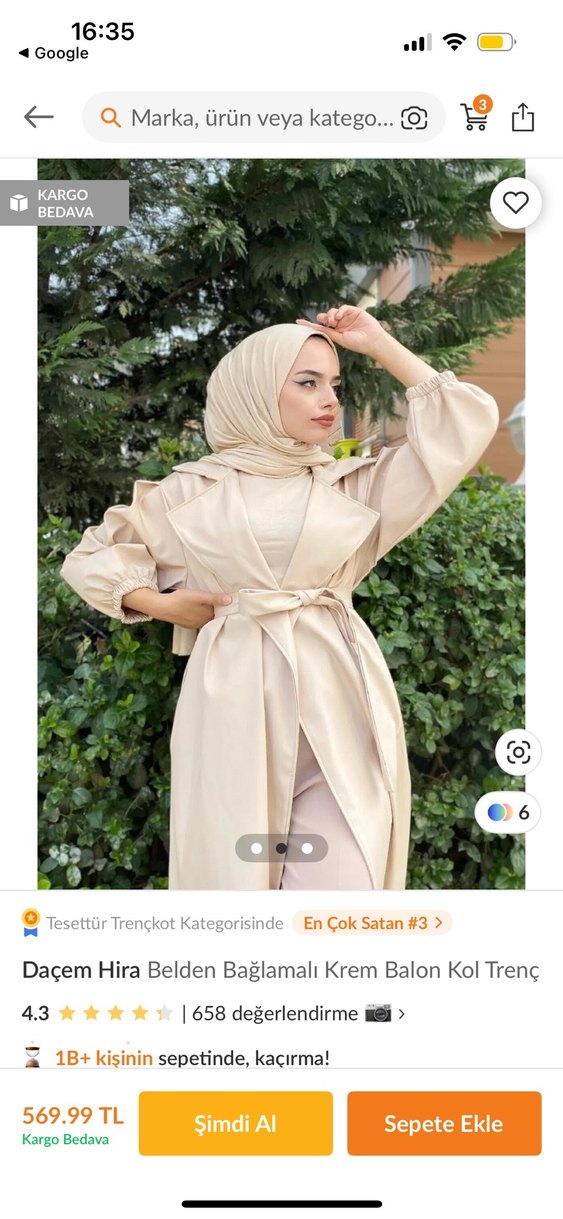 Balon Kol Trençkot - Görsel 2