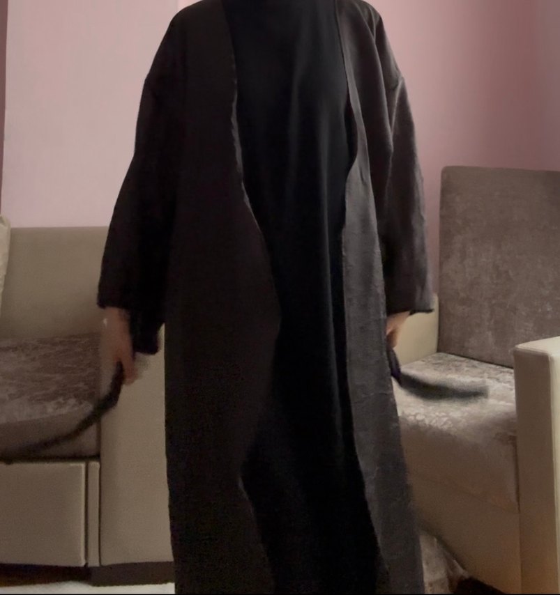 Siyah Uzun ve Bol Kesim Gotik Kadın abaya - Görsel 3