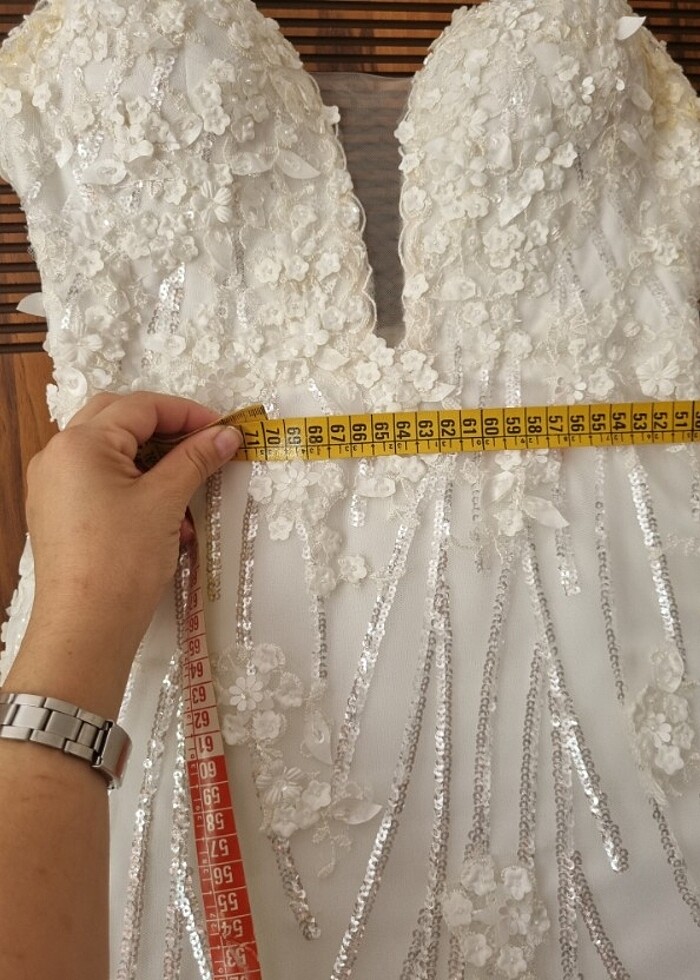 Özel dikim balık gelinlik /xs-s beden - Görsel 4