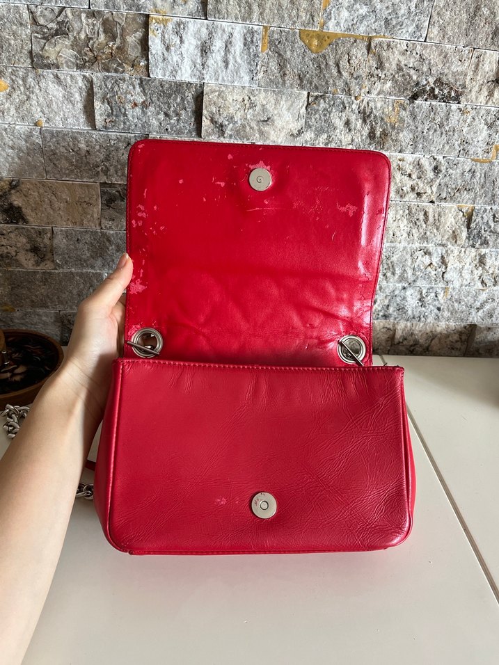 Zara zımbalı Deri Çanta - Görsel 5