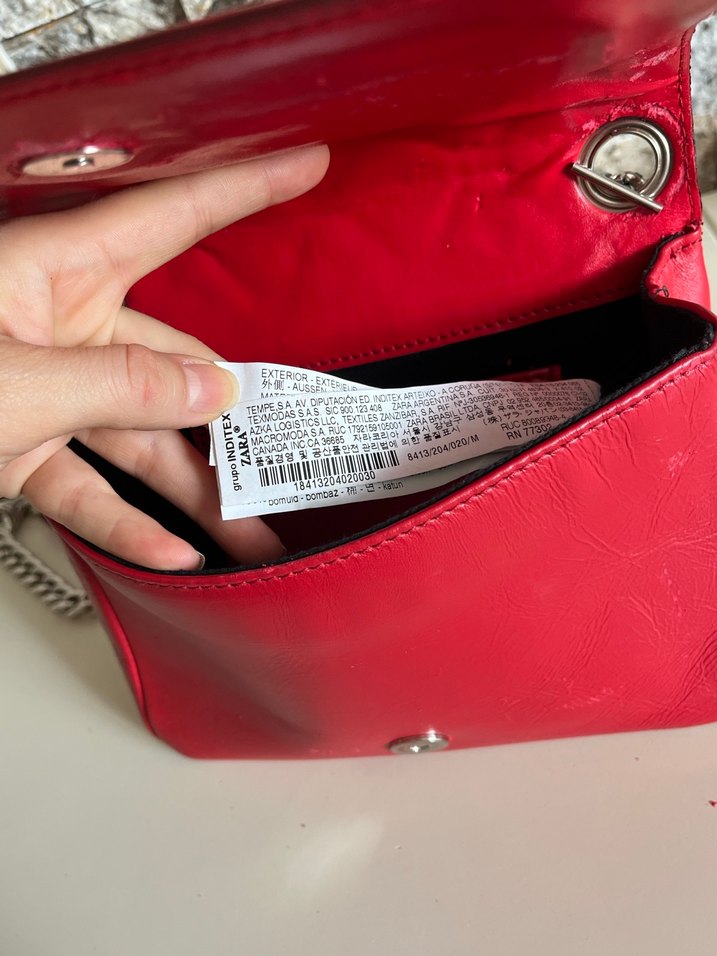 Zara zımbalı Deri Çanta - Görsel 3