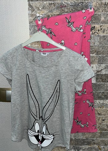 Penti Bugs Bunny baskılı pijama takımı sıfır