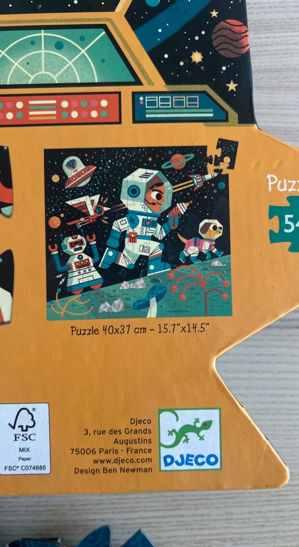 Djeco Uzay Temalı 54 Parça Çocuk Yapbozu - Görsel 3