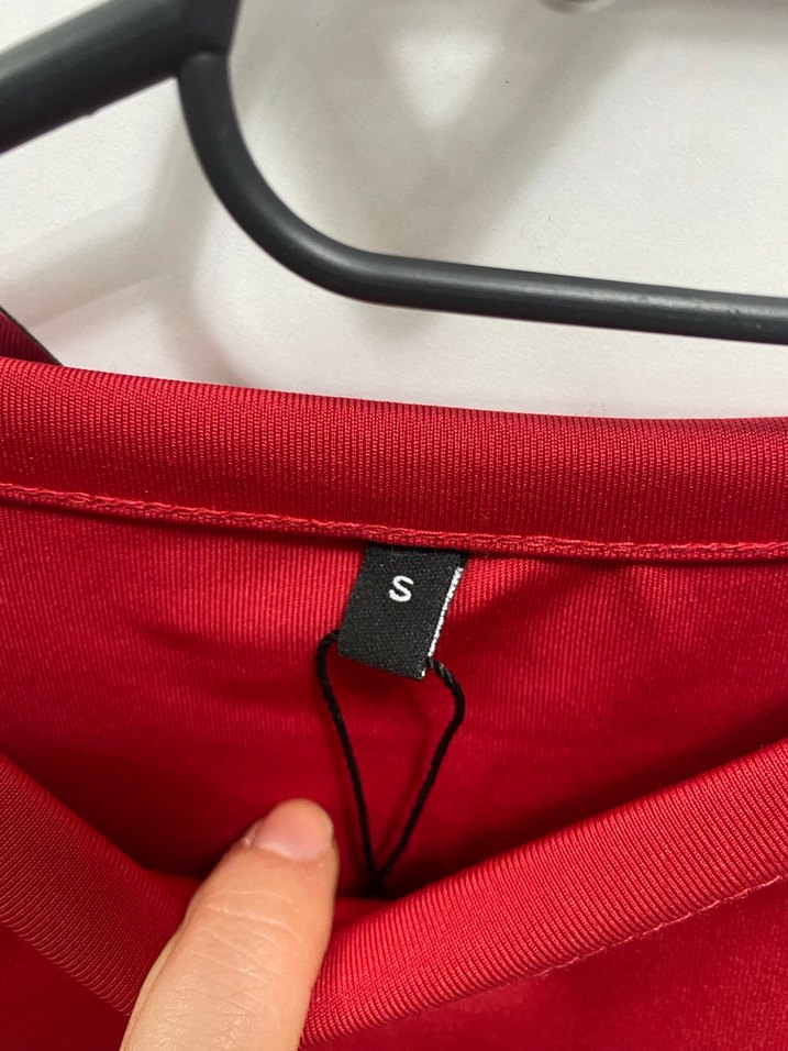 Kırmızı Uzun Kollu Kadın Bluz - Görsel 2