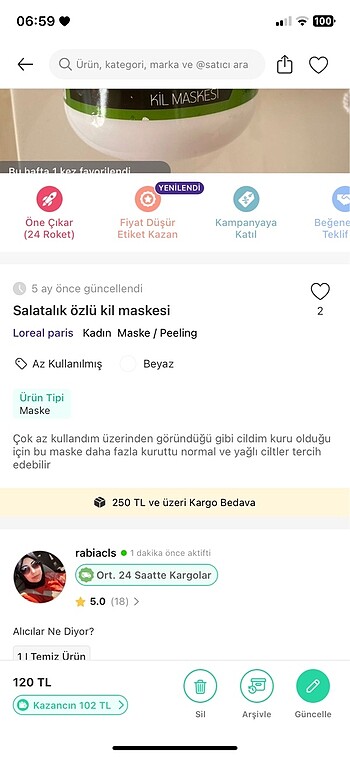  Beden Kil maskesi