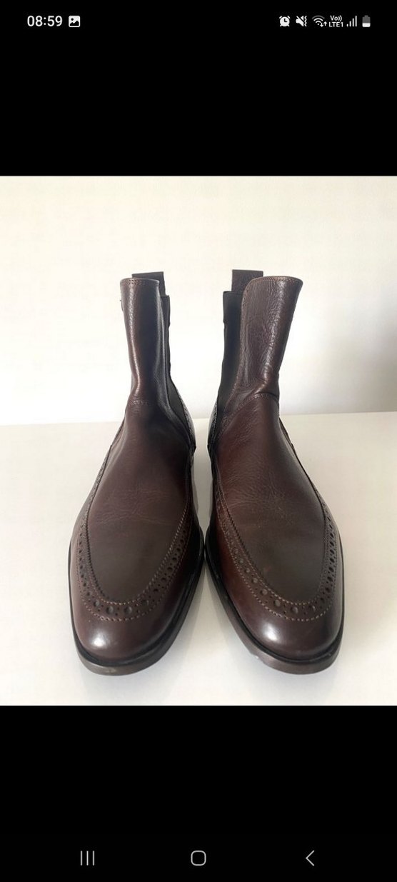 Dolce &Gabanna Kahverengi Deri Erkek Bot - Modern Klasik - Görsel 2