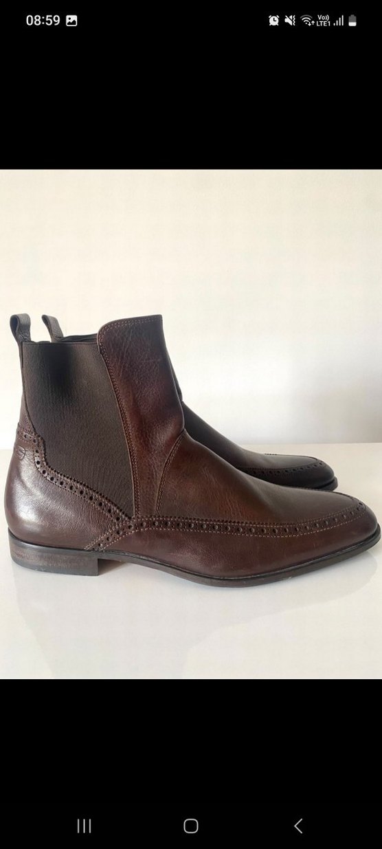 Dolce &Gabanna Kahverengi Deri Erkek Bot - Modern Klasik - Görsel 3