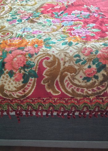 Bordo ipek kadife yatak örtüsü - Görsel 4