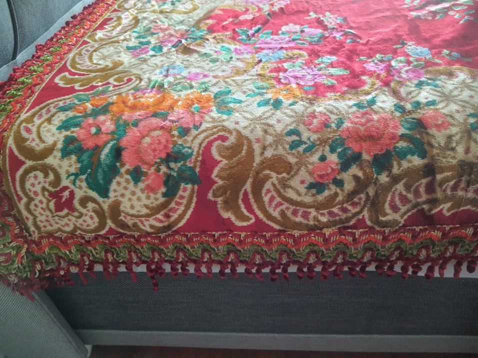 Bordo ipek kadife yatak örtüsü - Görsel 4