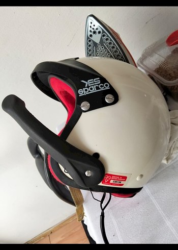 Beyaz Sparco Biker Motosiklet Kaskı - Görsel 3