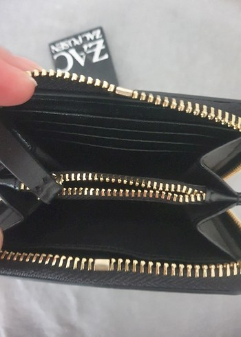 Zac Zacposen Siyah Deri Fermuarlı Cüzdan - Görsel 3