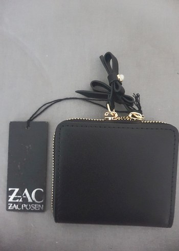 Zac Zacposen Siyah Deri Fermuarlı Cüzdan - Görsel 2