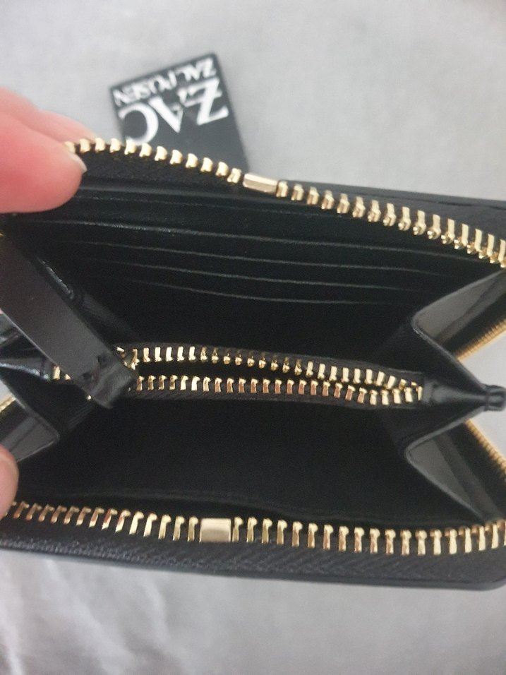 Zac Zacposen Siyah Deri Fermuarlı Cüzdan - Görsel 3