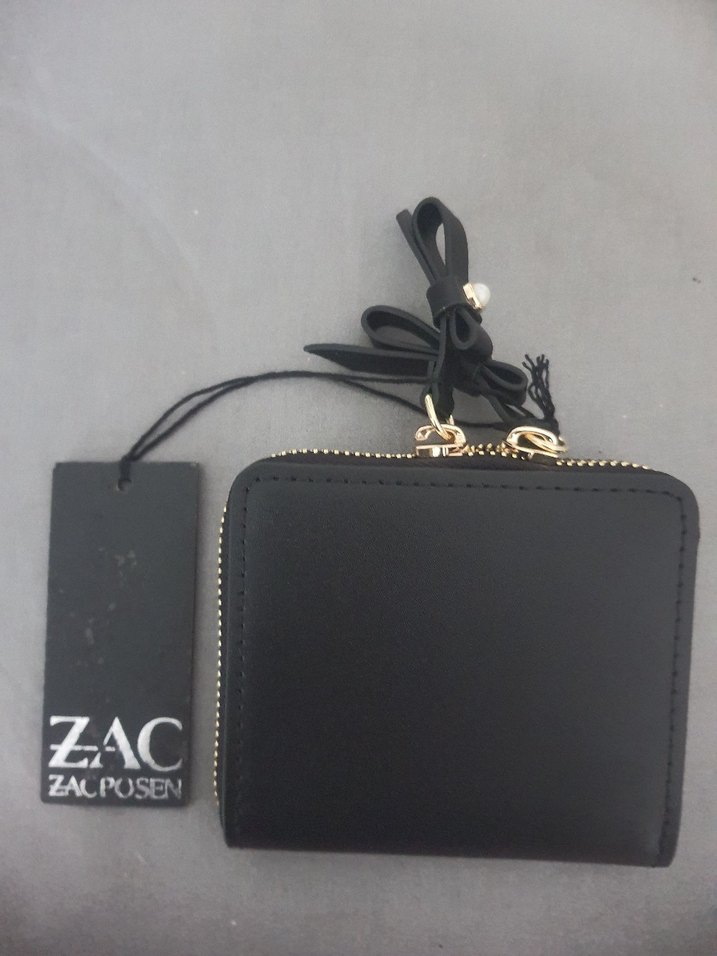 Zac Zacposen Siyah Deri Fermuarlı Cüzdan - Görsel 2