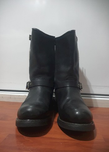 Orjinal Harley Davidson Siyah Deri Bot - Görsel 3