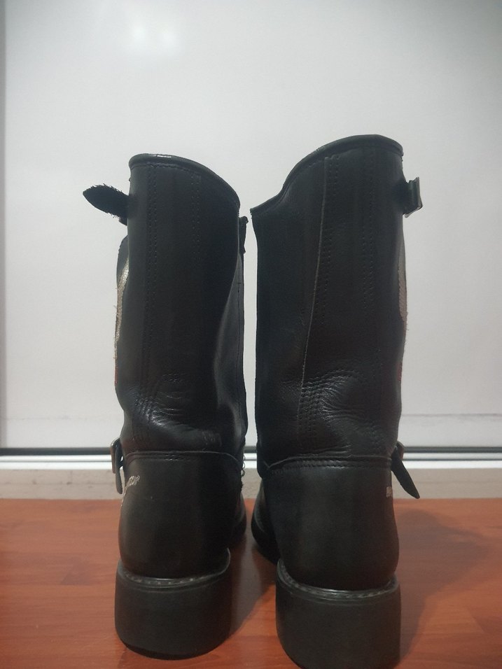 Orjinal Harley Davidson Siyah Deri Bot - Görsel 4