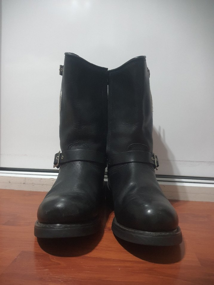 Orjinal Harley Davidson Siyah Deri Bot - Görsel 3