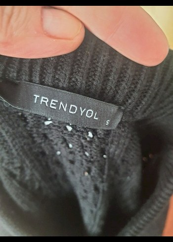 Siyah Uzun Triko Kadın Elbise - Görsel 6