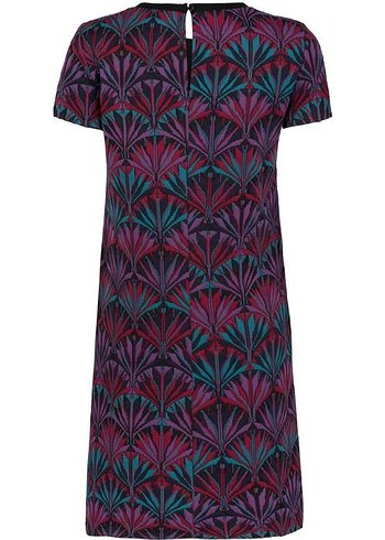 Mudo Kadın Mor Desenli Midi Elbise - Görsel 2