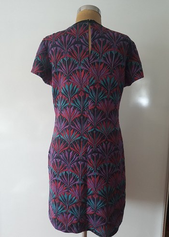 Mudo Kadın Mor Desenli Midi Elbise - Görsel 7