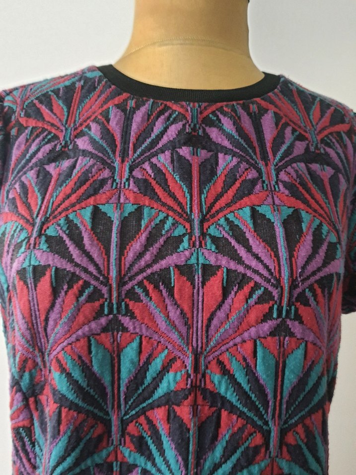 Mudo Kadın Mor Desenli Midi Elbise - Görsel 4