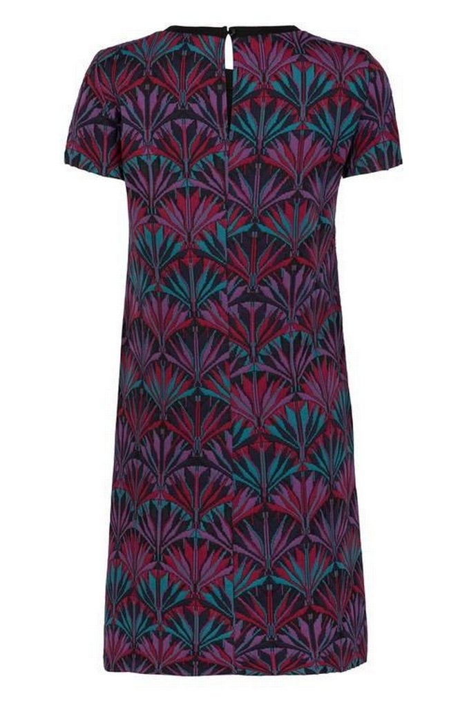 Mudo Kadın Mor Desenli Midi Elbise - Görsel 2