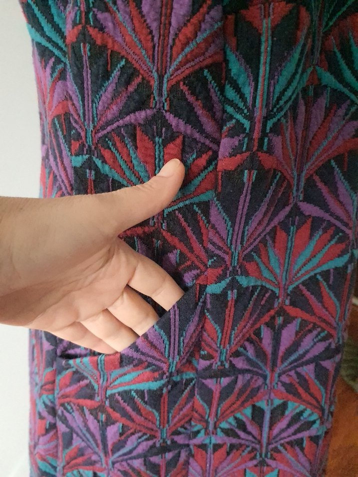 Mudo Kadın Mor Desenli Midi Elbise - Görsel 5