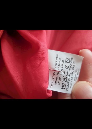 Kadın Kırmızı Kadife Düğmeli Blazer Ceket 40/42 - Görsel 4